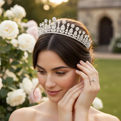 CUBIC ZIRCONIA COLLECTION - GLAM DIVA TIARA - AHB111