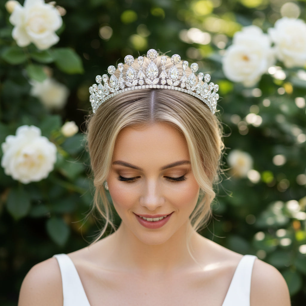 CUBIC ZIRCONIA COLLECTION - GLAM DIVA TIARA - AHB111