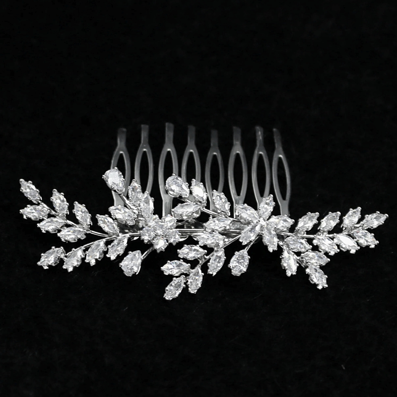 CUBIC ZIRCONIA COLLECTION - GLITZY GLAM HAIR COMB - HC233