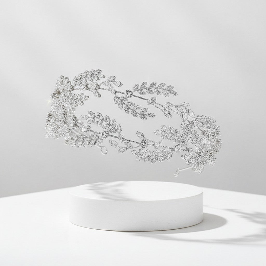 CUBIC ZIRCONIA COLLECTION - ENCHANTING CRYSTAL HEADPIECE - AHB114