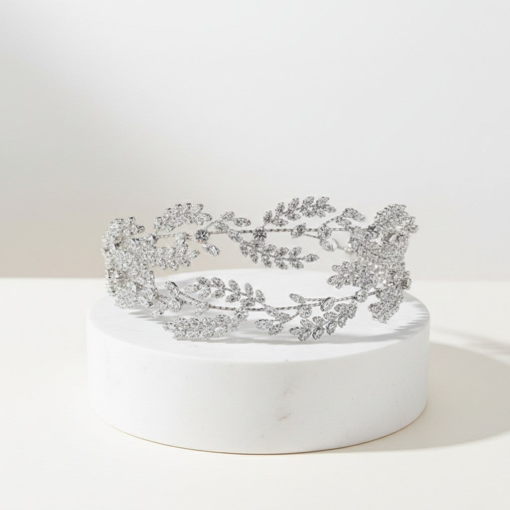 CUBIC ZIRCONIA COLLECTION - ENCHANTING CRYSTAL HEADPIECE - AHB114