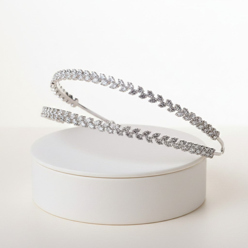 CUBIC ZIRCONIA COLLECTION - DAZZLING CRYSTAL HEADBAND - AHB118