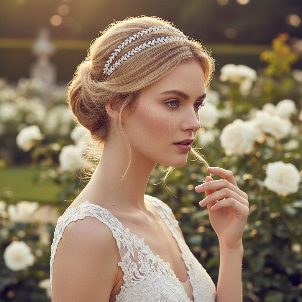 CUBIC ZIRCONIA COLLECTION - DAZZLING CRYSTAL HEADBAND - AHB118