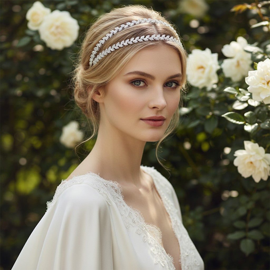 CUBIC ZIRCONIA COLLECTION - DAZZLING CRYSTAL HEADBAND - AHB118