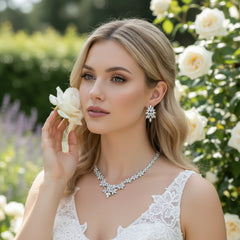 CUBIC ZIRCONIA COLLECTION - GLAM LUXE NECKLACE SET - CZNK151