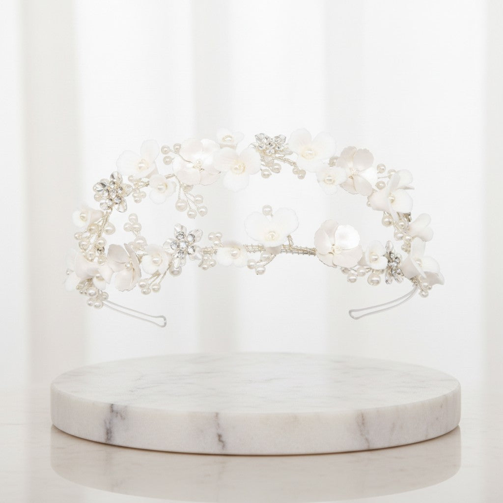 ATHENA COLLECTION - GLAMOROUS HEADPIECE - AHB92 SILVER