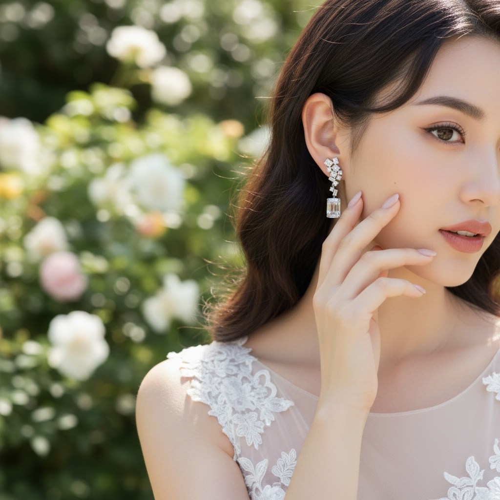 CUBIC ZIRCONIA COLLECTION - DIAMOND EXTRAVAGANCE EARRINGS - CZER618