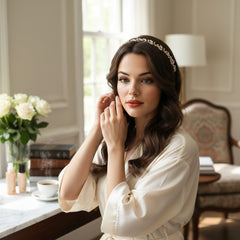 ATHENA COLLECTION - CRYSTAL CHIC HEADBAND - AHB-52 (DARK GOLD)