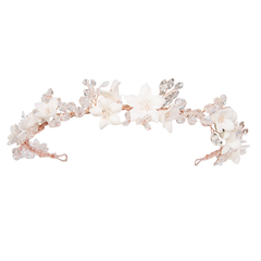 ATHENA COLLECTION - DAZZLING HEADBAND - AHB120 ROSE GOLD