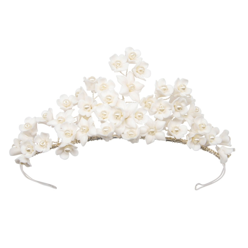 ATHENA COLLECTION - EXQUISITE FLORAL TIARA - AHB123