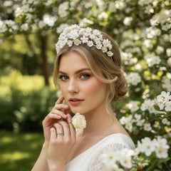ATHENA COLLECTION - EXQUISITE FLORAL TIARA - AHB123