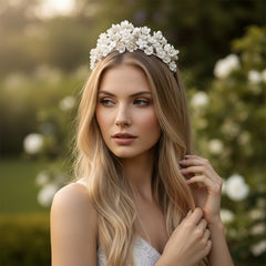 ATHENA COLLECTION - EXQUISITE FLORAL TIARA - AHB123