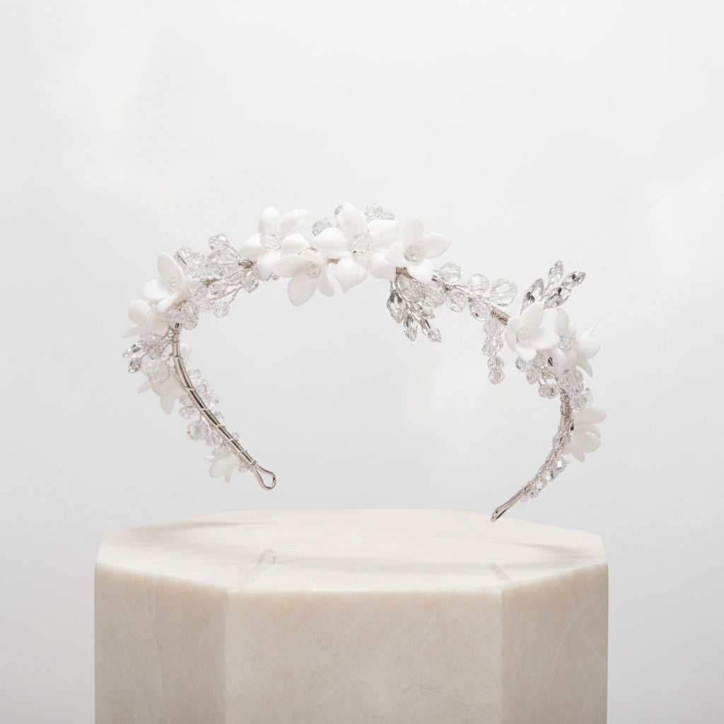 ATHENA COLLECTION - DAZZLING HEADBAND - AHB120 SILVER
