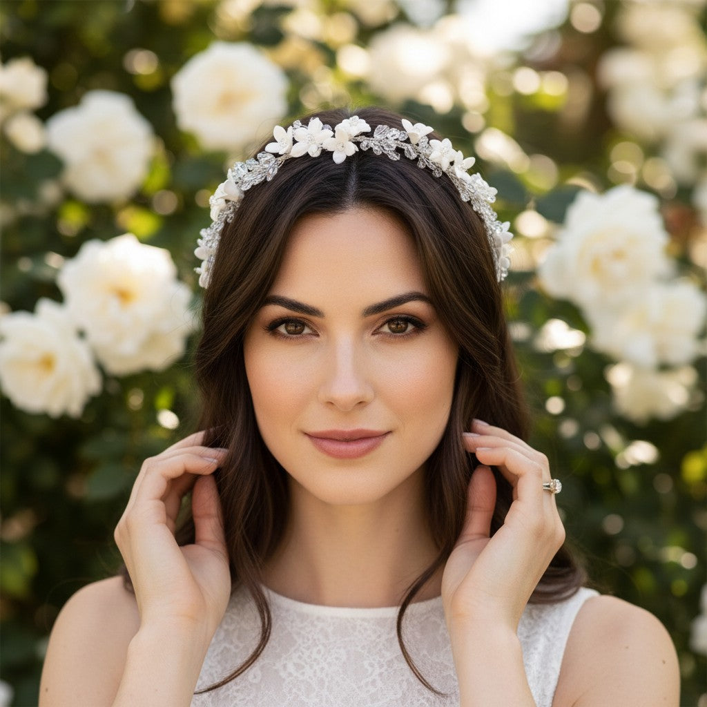 ATHENA COLLECTION - DAZZLING HEADBAND - AHB120 SILVER