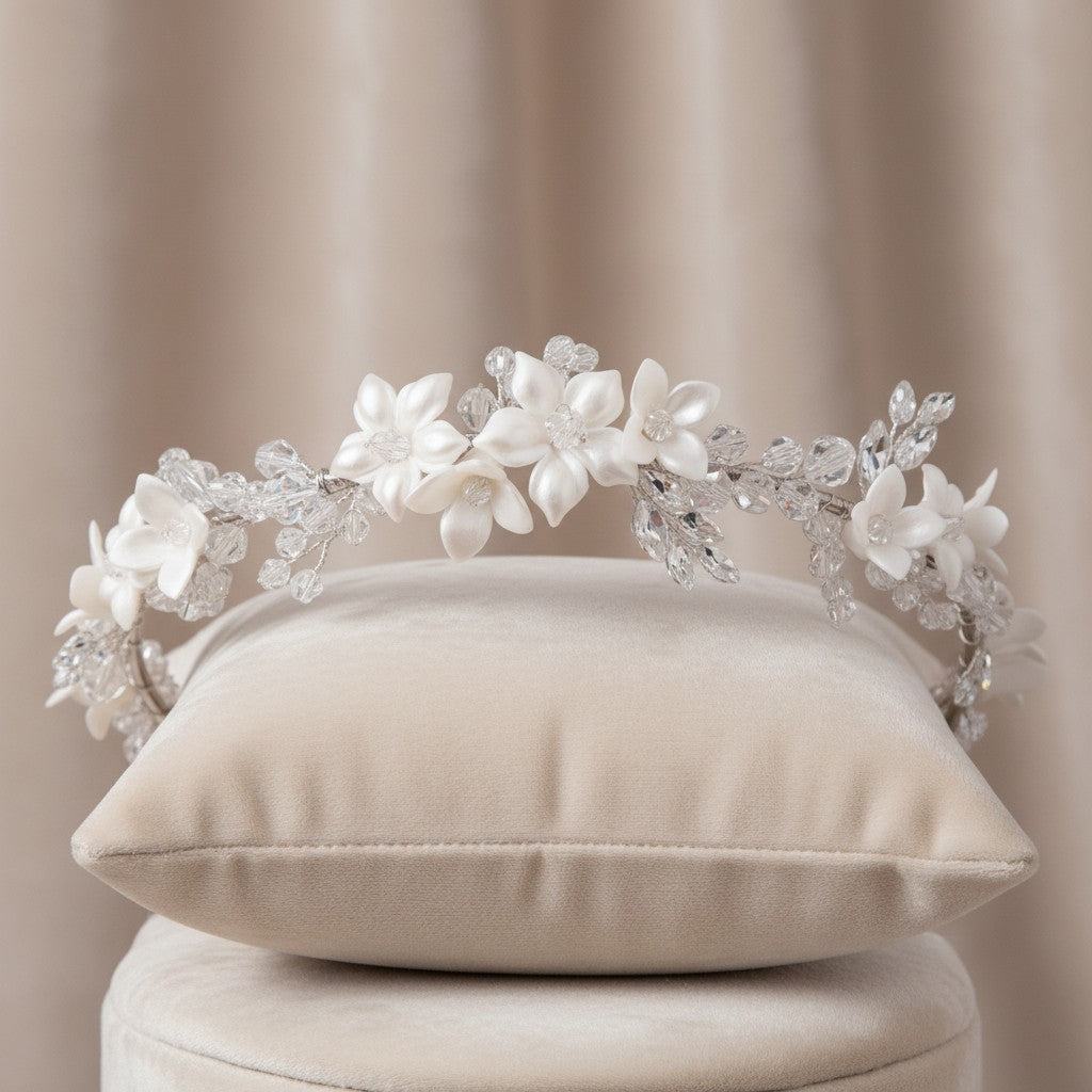 ATHENA COLLECTION - DAZZLING HEADBAND - AHB120 SILVER