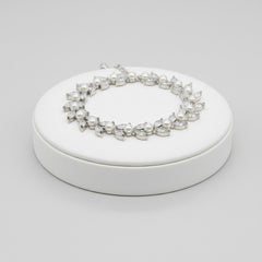 CUBIC ZIRCONIA COLLECTION - EXQUISITE STARLET BRACELET - CZBR128 PEARL