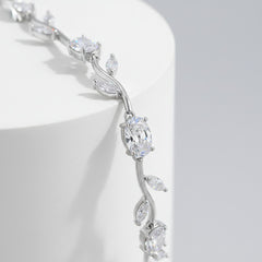 CUBIC ZIRCONIA COLLECTION - DAINTY VINE BRACELET - CZBR129