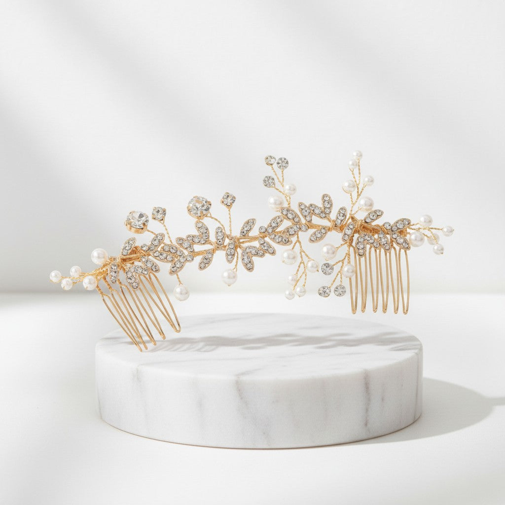 ATHENA COLLECTION - ETERNALLY CRYSTAL COMB - HC219 GOLD