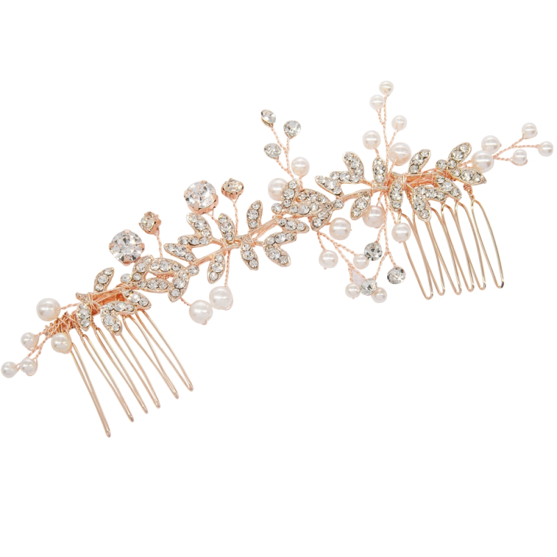 ATHENA COLLECTION - ETERNALLY CRYSTAL COMB - HC219 ROSE GOLD