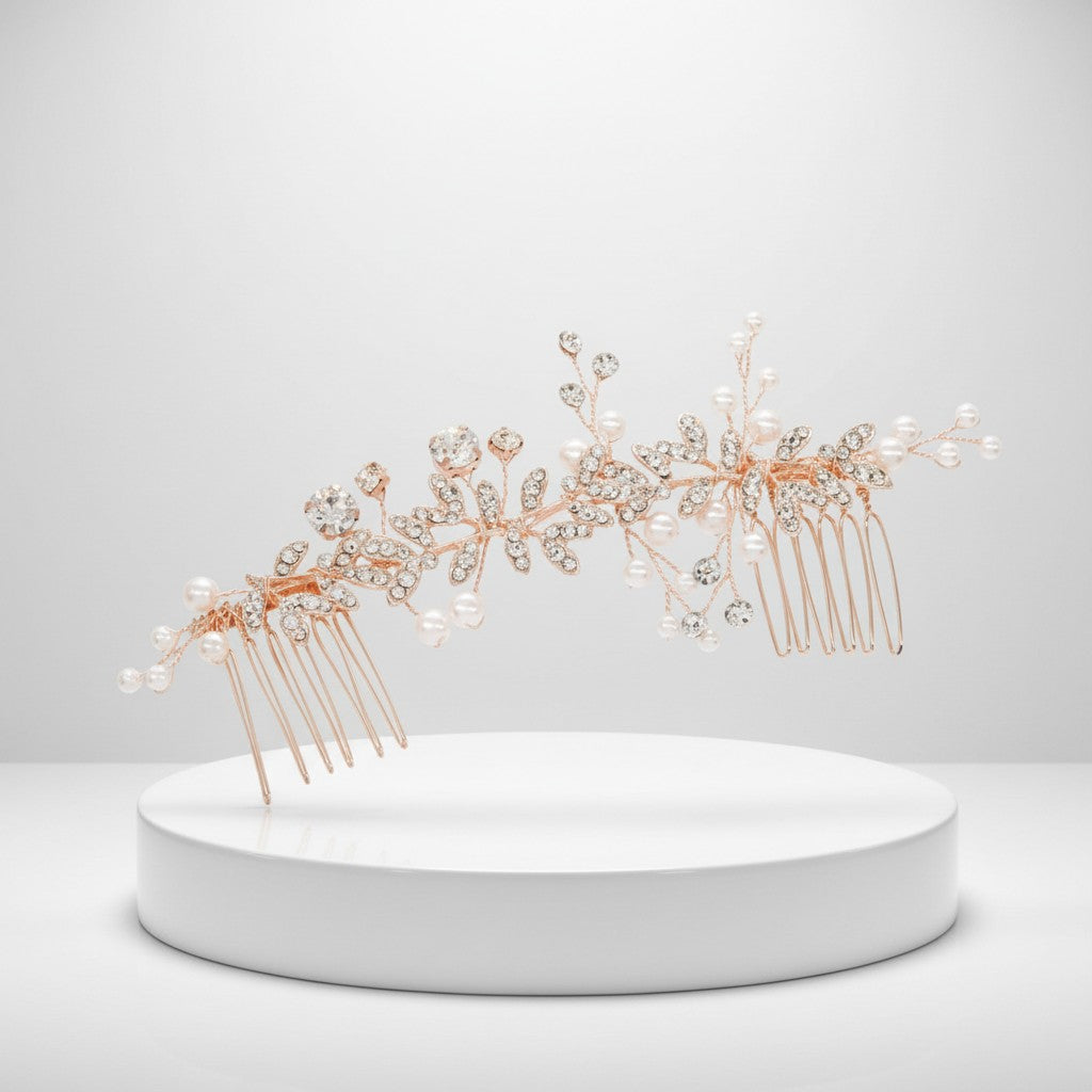 ATHENA COLLECTION - ETERNALLY CRYSTAL COMB - HC219 ROSE GOLD