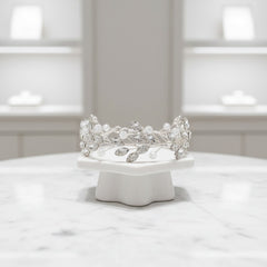 ATHENA COLLECTION - CRYSTAL VINE BRACELET - BR130 SILVER