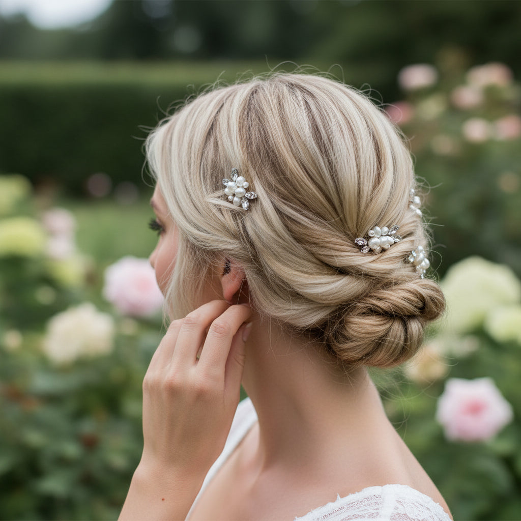ATHENA COLLECTION - DIVINE PEARL HAIR PINS - (PAIR) PIN 47 GOLD