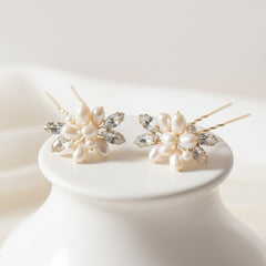 ATHENA COLLECTION - DIVINE PEARL HAIR PINS - (PAIR) PIN 47 GOLD