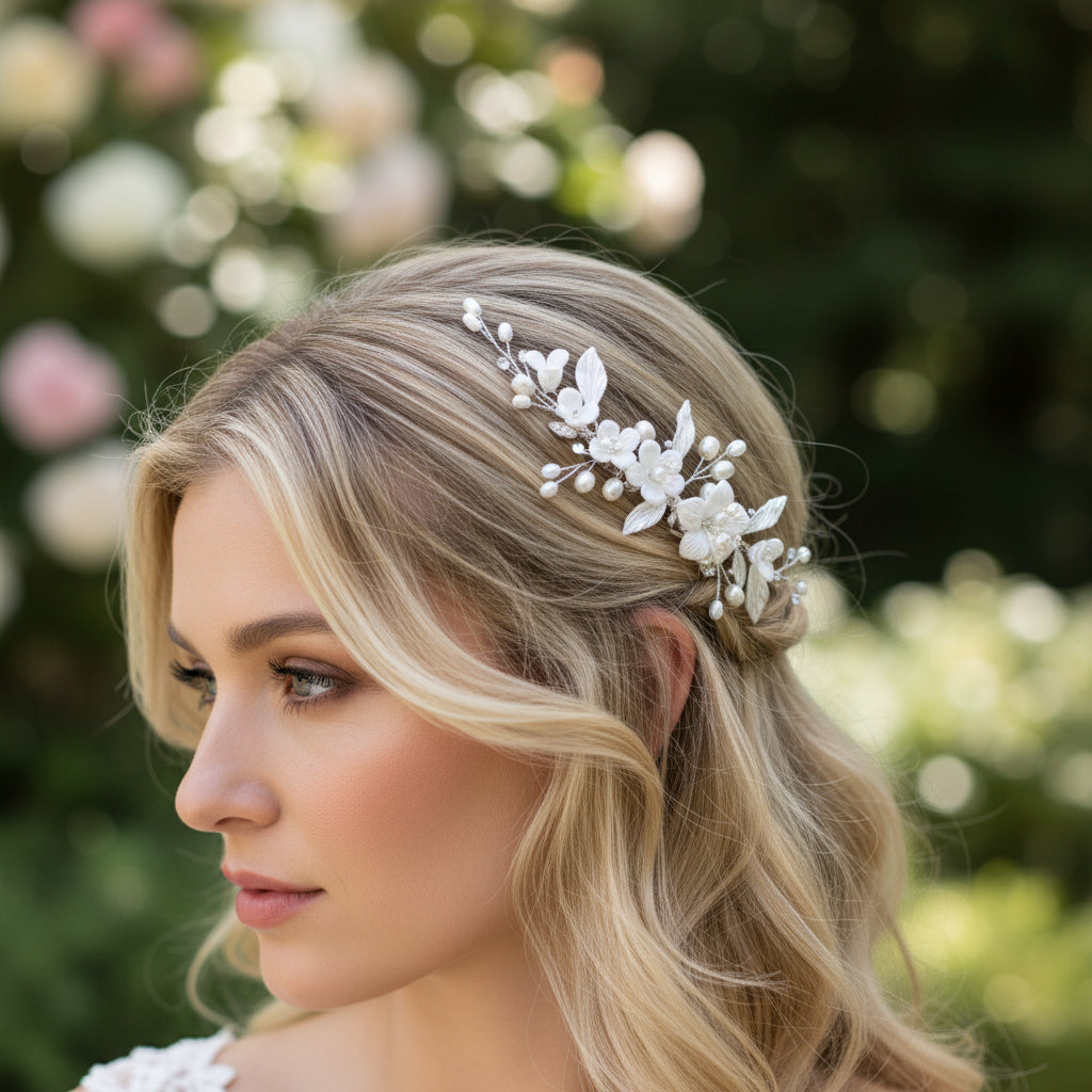 ATHENA COLLECTION - GRACEFUL VINE COMB HC234 SILVER