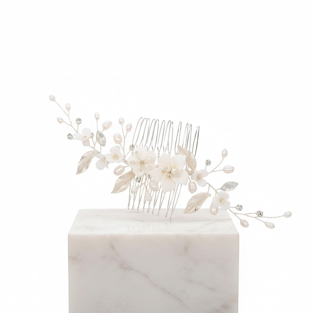 ATHENA COLLECTION - GRACEFUL VINE COMB HC234 SILVER