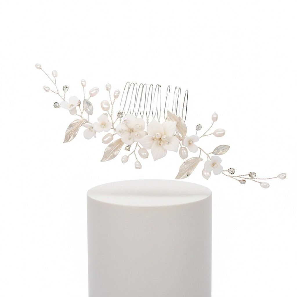 ATHENA COLLECTION - GRACEFUL VINE COMB HC234 SILVER