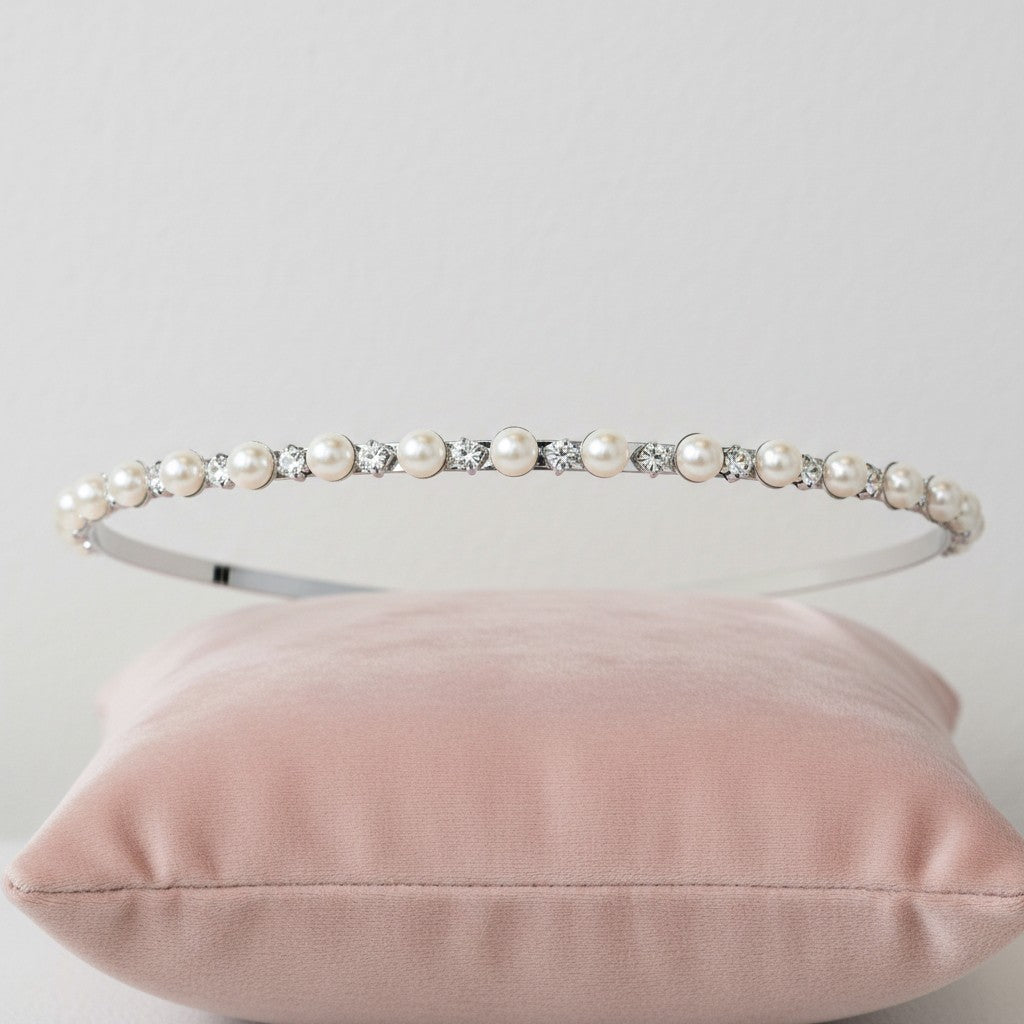 ATHENA COLLECTION - SIMPLY CHIC HEADBAND - AHB125 SILVER