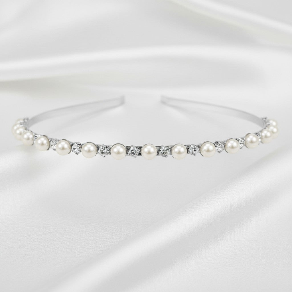 ATHENA COLLECTION - SIMPLY CHIC HEADBAND - AHB125 SILVER