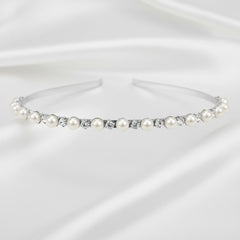 ATHENA COLLECTION - SIMPLY CHIC HEADBAND - AHB125 SILVER