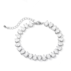 CUBIC ZIRCONIA COLLECTION - STARLET BRACELET - BR131 SILVER