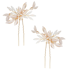ATHENA COLLECTION - GLITZY GLAM HAIR PINS (PAIR) - PIN55 BLUSH PINK