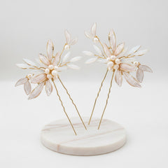 ATHENA COLLECTION - GLITZY GLAM HAIR PINS (PAIR) - PIN55 BLUSH PINK