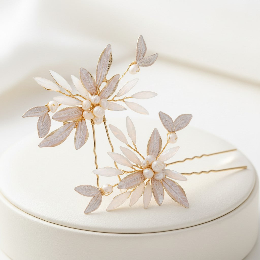 ATHENA COLLECTION - GLITZY GLAM HAIR PINS (PAIR) - PIN55 BLUSH PINK