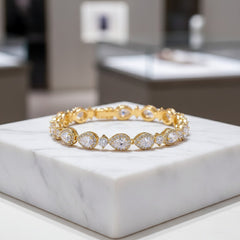 CUBIC ZIRCONIA COLLECTION - CRYSTALLURE BRACELET - BR133 GOLD