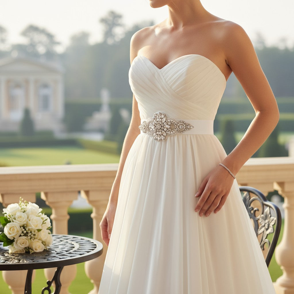 ATHENA COLLECTION - VINTAGE CHIC BRIDAL BELT - BELT42