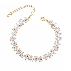 CUBIC ZIRCONIA COLLECTION - STARLET BRACELET - BR131 GOLD