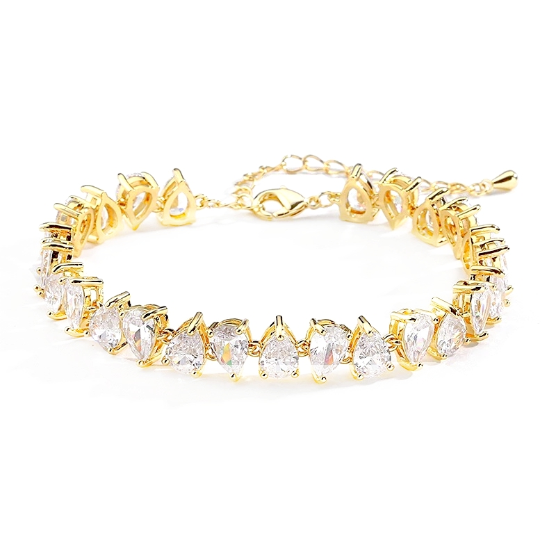 CUBIC ZIRCONIA COLLECTION - STARLET BRACELET - BR131 GOLD