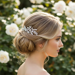 CUBIC ZIRCONIA COLLECTION - GLITZY GLAM HAIR COMB - HC233