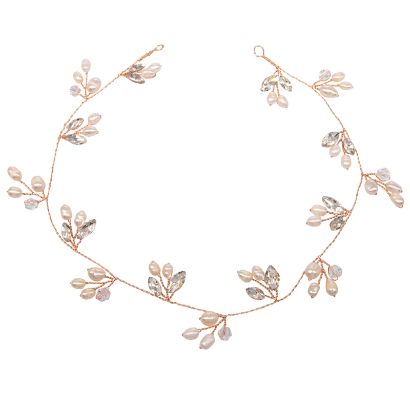 ATHENA COLLECTION - FRESHWATER PEARL VINE -  HP199 ROSE GOLD