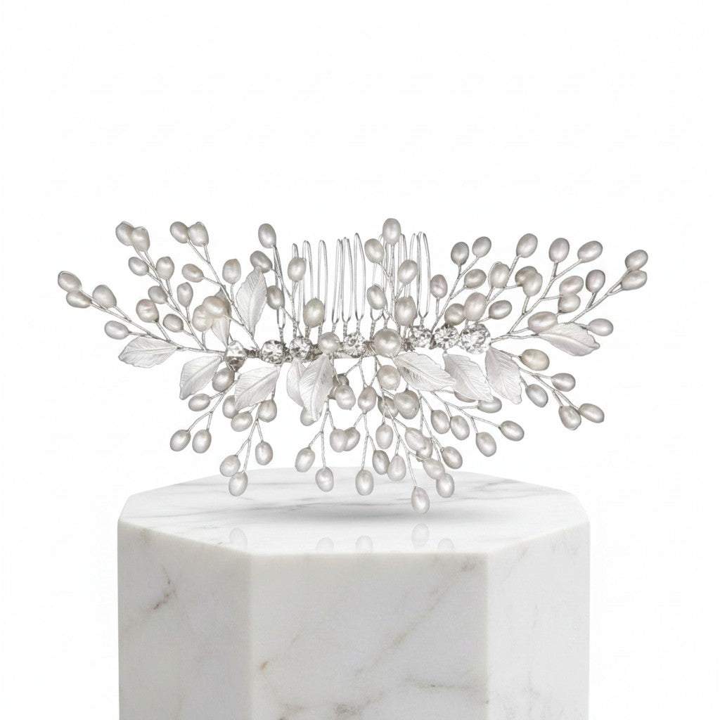 ATHENA COLLECTION - EXQUISITE FRESHWATER PEARL COMB - HC238