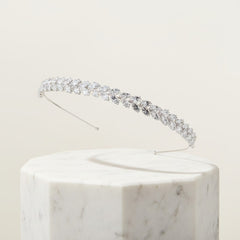 ATHENA COLLECTION - SHIMMERING  HEADBAND - SILVER  AHB129