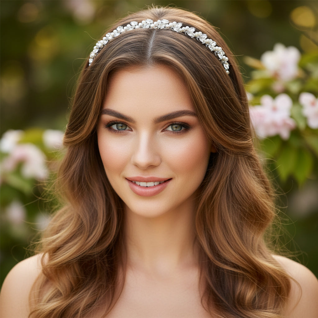 ATHENA COLLECTION - SHIMMERING PEARL HEADBAND - AHB130