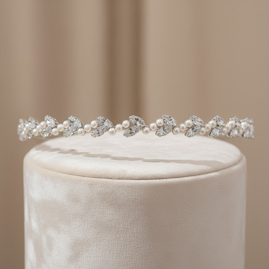 ATHENA COLLECTION - SHIMMERING PEARL HEADBAND - AHB130