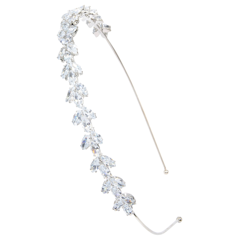 ATHENA COLLECTION - DAINTY DAZZLE HEADBAND - AHB131 SILVER