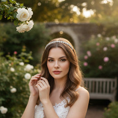 ATHENA COLLECTION - DAINTY DAZZLE HEADBAND - AHB131 SILVER