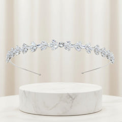 ATHENA COLLECTION - DAINTY DAZZLE HEADBAND - AHB131 SILVER